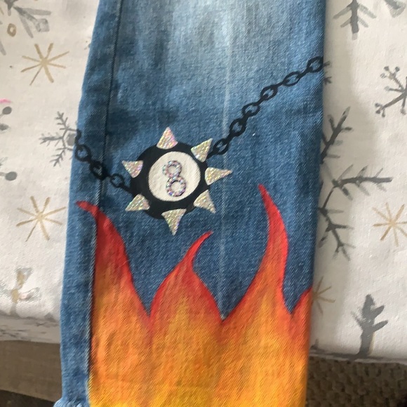 DONATED ❌Abercrombie & Fitch, Art Embellished Jean - Picture 6 of 14